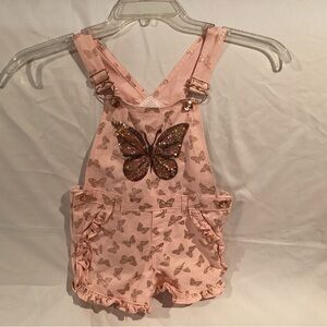 Source Unknown Pink Butterfly Kids One Piece